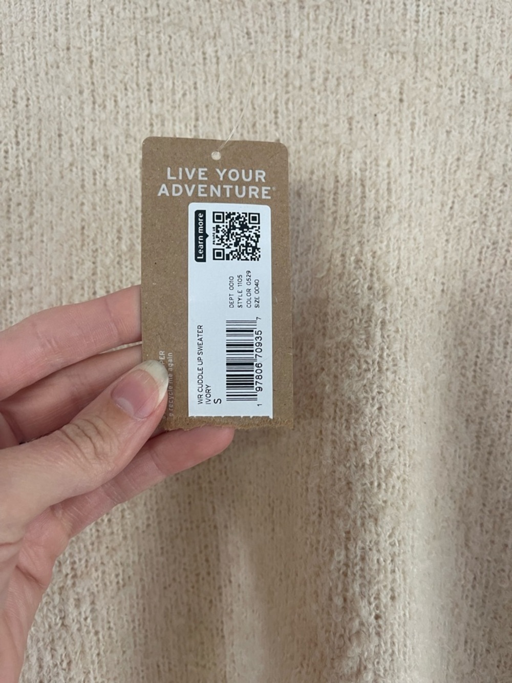 Eddie Bauer Cuddle Up Sweater Ivory - S - Picture 4 of 5